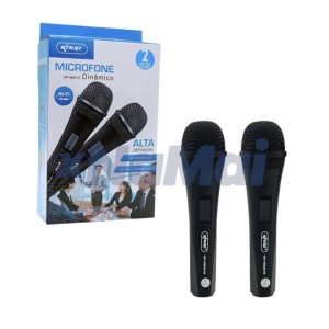 MICROFONE DUPLO KARAOKE C/FIO (KPM0015)