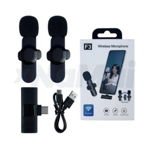 TRANSMISSOR_MICROFONE_LAPELA DUPLO_TRANSMISSOR TYPEC (EL1821/OIPIX008TC/F3/MT2215)