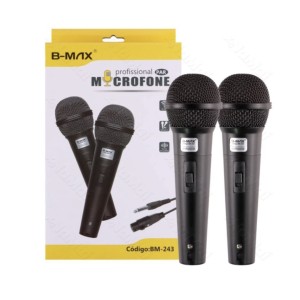 MICROFONE DUPLO KARAOKE C/FIO (BM243)