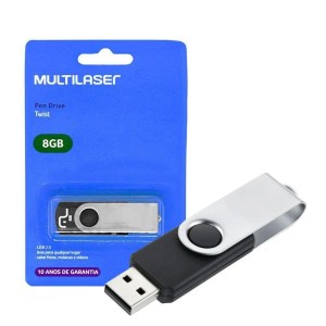 MULTILASER PENDRIVE 8GB_TWIST (PD587)