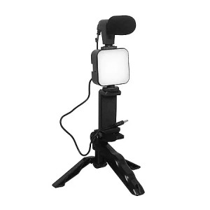 KIT_GRAVACAO_CELULAR 4EM1 LED5W&SUPORTE&TRIPE&MIC (MTG2222)