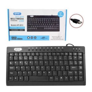 TECLADO_MINI MULTIMIDIA C/FIO (KP2013)