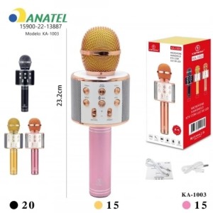 MICROFONE KARAOKE BLUETOOTH SEMLED (KA1003B)
