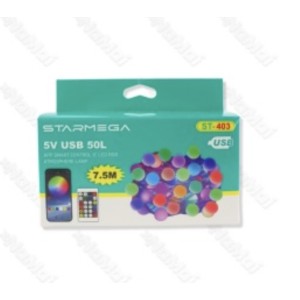 PISCA_PISCA 50_BOLINHAS RGB&7.5M&USB&CONTROLE (ST403)