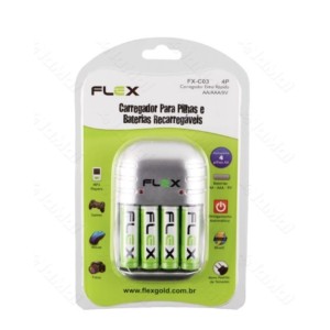 XCELL KIT_RECARREGADOR AAx4 (FXC034P)