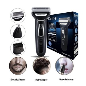 MAQUINA_CABELO&BARBA&NARIZ KEMEI (KM6558)