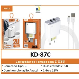 KIT_CASA 2.4A_2USB TYPEC (KD87C)