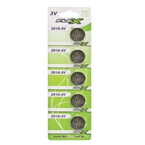 BATERIA_BOTAO LITHIUM 3V_CR2016X5 (FXCR2016/BT2016)